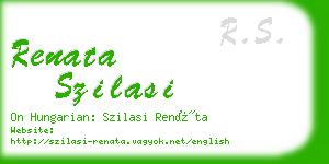 renata szilasi business card
